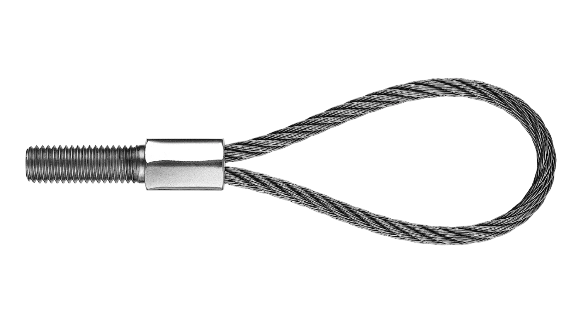 Loop with external thread left-hand compressed