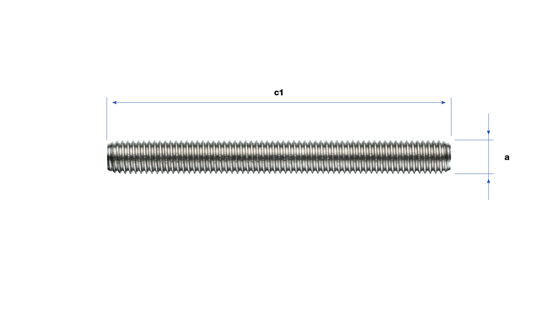 Headless screw left-hand  stock length